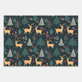 Niedliche Winterkoordination für den Hirschfest Geschenkpapier Set (Vorderseite 3)