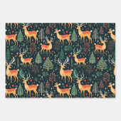 Niedliche Winterkoordination für den Hirschfest Geschenkpapier Set (Vorderseite)