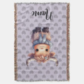 Niedliche Winterkuh und Herz Decke (Vorderseite Vertikal)