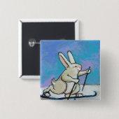 Niedliche Winterkunst des Button (Vorne & Hinten)