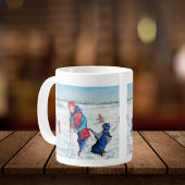Niedliche Winterlandschaft des ersten Schneefalls Kaffeetasse