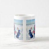 Niedliche Winterlandschaft des ersten Schneefalls Kaffeetasse (Mittel)