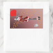 Niedliche Winterlandschaft im Herbst Rechteckiger Aufkleber (Tasche)