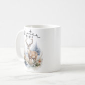 Niedliche Wintermagie/Hirsch Kaffeetasse (Vorderseite Links)