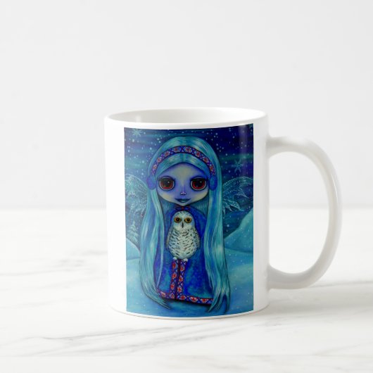 Niedliche Wintermärchen Girl Doll Ohrmuscheln Schn Kaffeetasse (Rechts)