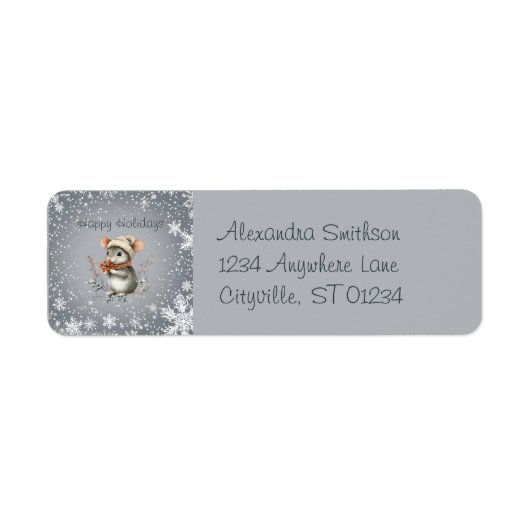 Niedliche Wintermaus mit Berries (Vorne)