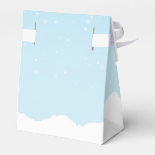 Niedliche Winterpinguin-Gefälligkeitsbox Geschenkschachtel (Rückseite)