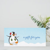 Niedliche Winterpinguin-Geschenkkarte (Stehend Vorderseite)