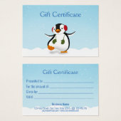 Niedliche Winterpinguin-Geschenkkarte (Vorne & Hinten)