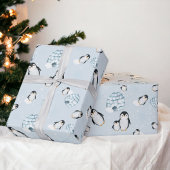 Niedliche Winterpinguin-Iglu Geschenkpapier