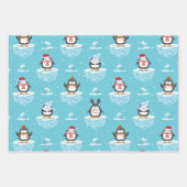 Niedliche Winterpinguine in drei Mustern Geschenkpapier Set (Vorderseite 2)
