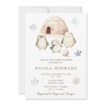 Niedliche Winterpinguine Kinderdusche