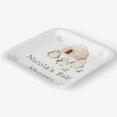 Niedliche Winterpinguine Kinderdusche Pappteller (Gewinkelt)