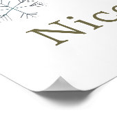 Niedliche Winterpinguine Kinderdusche Poster (Ecke)