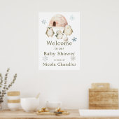 Niedliche Winterpinguine Kinderdusche Poster (Küche)