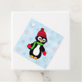 Niedliche Winterpinguine und Schneeflocken Geschenkanhänger (Beispiel)