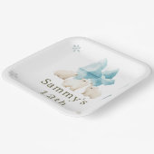 Niedliche Winterpolarbären Geburtstagsparty Pappteller (Gewinkelt)