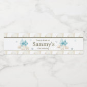 Niedliche Winterpolarbären Geburtstagsparty Wasserflaschenetikett (Einzelnes Label)