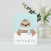 Niedliche Winterpostkarte Postkarte (Stehend Vorderseite)