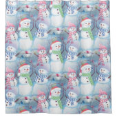 Niedliche Wintersaison Snowmen Kunst, Dichtung und Duschvorhang (Vorderseite)