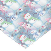 Niedliche Wintersaison Snowmen Kunst, Dichtung und Kurzer Tischläufer (Ecke)