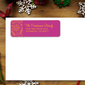 Niedliche Winterschneeflocke Doodles Rücksendeadre