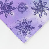 Niedliche Winterschneeflocken Blue Baby Owl Cap Fleecedecke (Ecke)