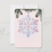 Niedliche Winterschneeflocken Niedliche Babydusche Dankeskarte (Rückseite)