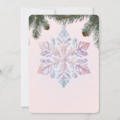 Niedliche Winterschneeflocken Niedliche Babydusche Einladung (Rückseite)