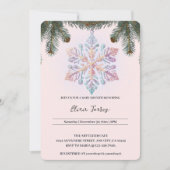 Niedliche Winterschneeflocken Niedliche Babydusche Einladung (Vorderseite)