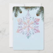 Niedliche Winterschneeflocken Niedliche Babydusche Einladung (Rückseite)