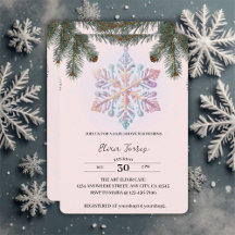 Niedliche Winterschneeflocken Niedliche Babydusche