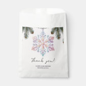 Niedliche Winterschneeflocken Niedliche Babydusche Geschenktütchen (Vorderseite)