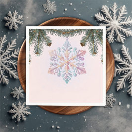 Niedliche Winterschneeflocken Niedliche Babydusche Serviette