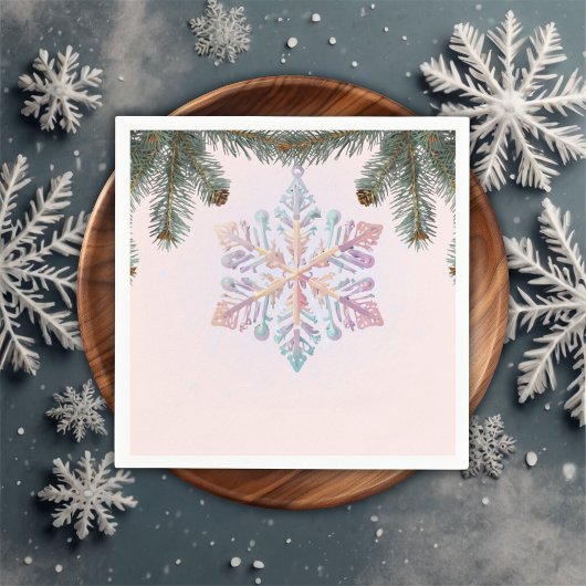 Niedliche Winterschneeflocken Niedliche Babydusche Serviette