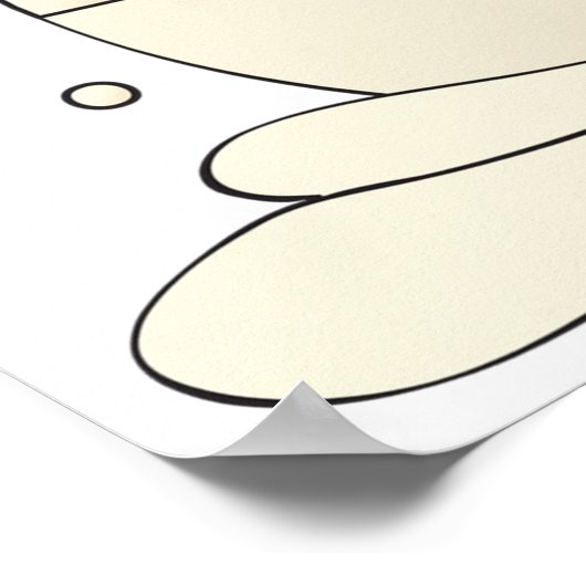 Niedliche Winterschneefrau mit Lattern Poster (Ecke)