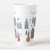 Niedliche Winterschneehäuser Milchtasse (Vorderseite)