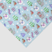 Niedliche Winterschneekatze Seidenpapier (Ausschnitt)