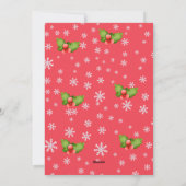 Niedliche Winterschneezeit Feiertagskarte (Rückseite)