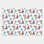 Niedliche Winterskarven der Reindee zu Weihnachten Geschenkpapier Set (Vorderseite 3)