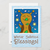 Niedliche Wintersonnenweihe | Feiertagskarte (Vorne/Hinten)