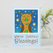 Niedliche Wintersonnenwein - Farbgebung | Feiertagskarte (Stehend Vorderseite)