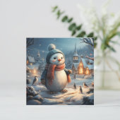 Niedliche Winterszenen mit Flachkarte (Stehend Vorderseite)