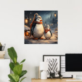 Niedliche Winterszenen-Poster Poster (Heimbüro)