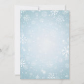 Niedliche Wintertiere Kinderdusche Einladung - Bla (Rückseite)