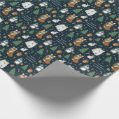 Niedliche Wintertiere Personalisiert Weihnachten Geschenkpapier (Ecke)