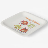 Niedliche Winterweihnachtsgeburt Blätterteig Ugly  Pappteller (Gewinkelt)