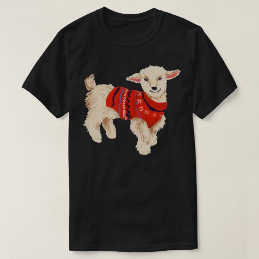 Niedliche Winterziege im Pullover (Design vorne)