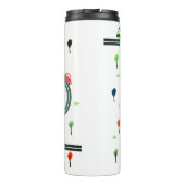 Niedliche, winzige Autos auf der Straße Thermosbecher (Rückseite)