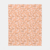 niedliche, winzige Blume mit rotem Hintergrund Fleecedecke (Vorderseite)